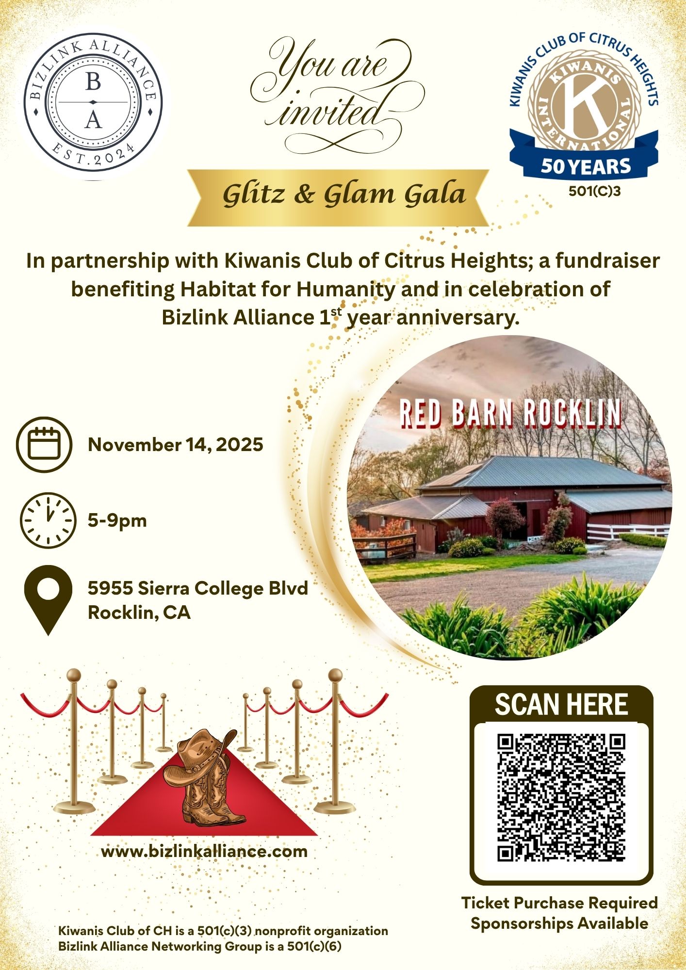 Glitz & Glam Gala – Bizlink Alliance Anniversary & Fundraiser benefiting Habitat for Humanity
